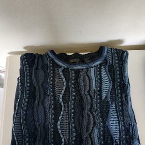 Man's blue sweater